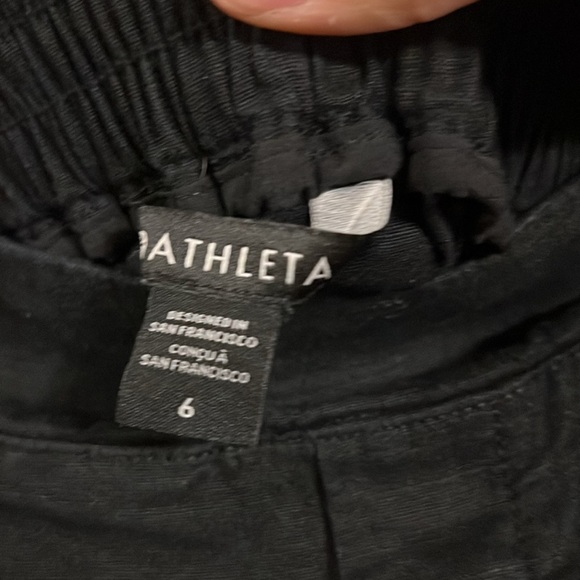 Athleta Black Women's Bermudas. Linen 9 inch inseam shorts - Picture 2 of 5